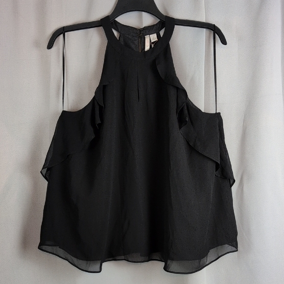 LC Lauren Conrad Elegant Black Halter Blouse - Picture 1 of 6